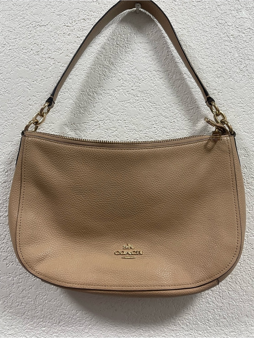 coach purse small shoulder bag light tan  #117880-56819 no stains - Picture 3 of 12